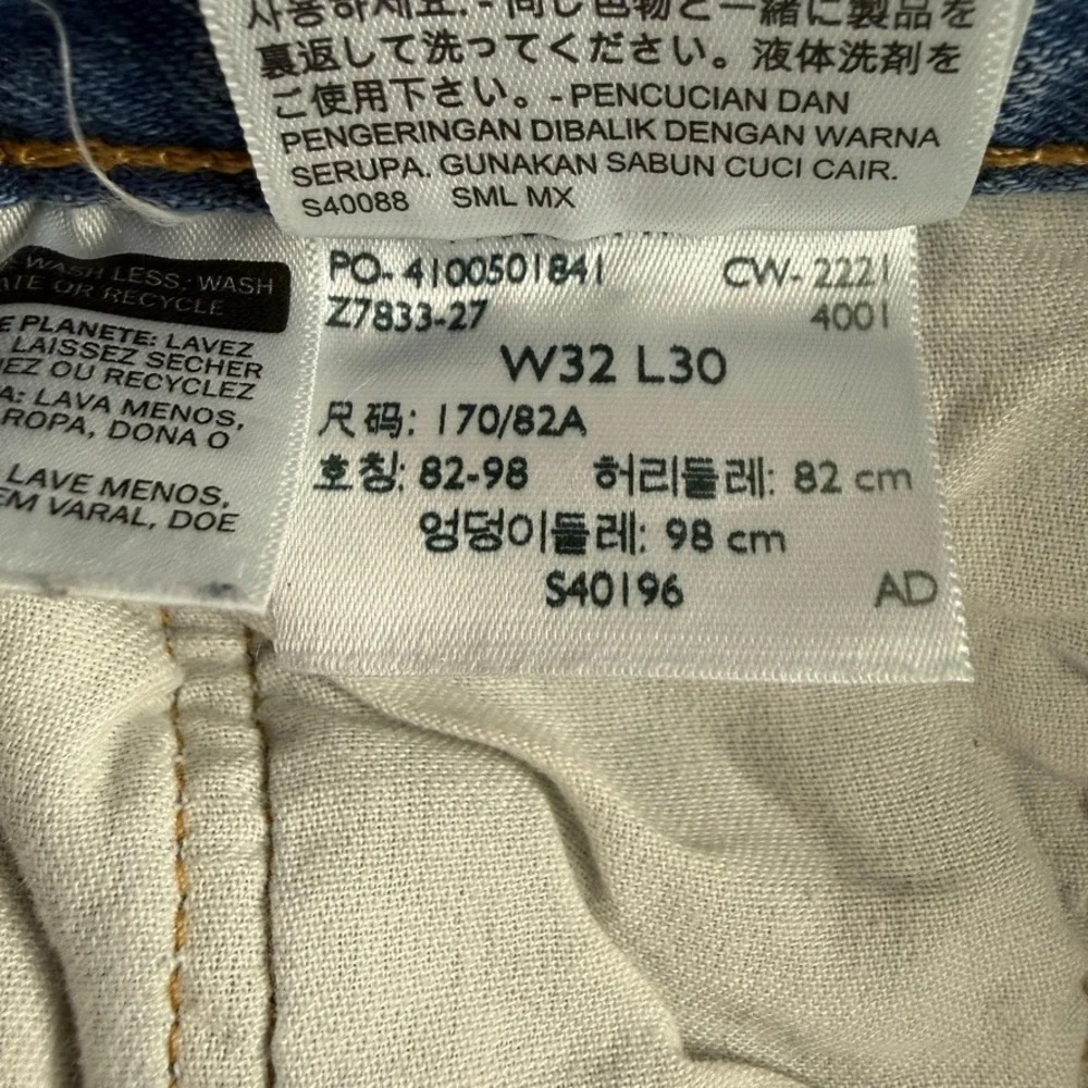 Levis 501 '93 Jeans Mens 32x30 Blue Straight Western American Distressed Denim